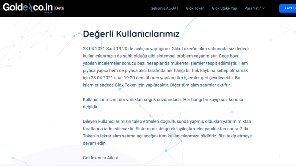 Kripto para piyasasında bir şok daha